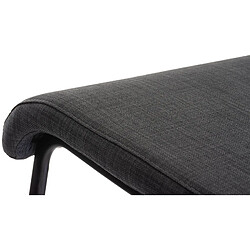 Decoshop26 Tabouret de bar x1 chaise haute siège pivotant en tissu gris foncé support en acier inoxydable 10_0005158 pas cher