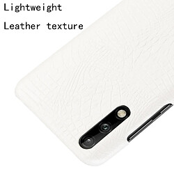 Acheter Wewoo Coque Rigide Pour Huawei Enjoy 10s Shockproof Crocodile Texture PC + PU Case White