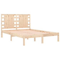 Acheter Maison Chic Lit adulte - Lit simple Cadre de lit,Structure du lit Contemporain Bois de pin massif 120x200 cm -MN36227