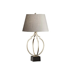 Elstead Lighting Lampe de table Grandeur Feuille d'argent noire et ébène