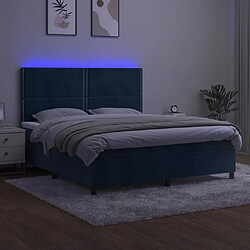 Acheter Sommier à lattes,Cadre à lattes de lit pour Adulte matelas et LED Bleu foncé 180x200 cm -MN48257