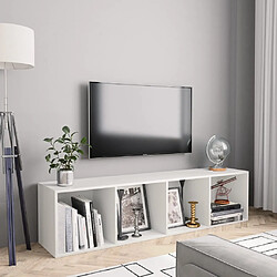 vidaXL Bibliothèque/Meuble TV Blanc 143x30x36 cm