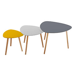 Atmosphera, Createur D'Interieur Atmosphera Tables d'appoint Mileo Gris/Jaune