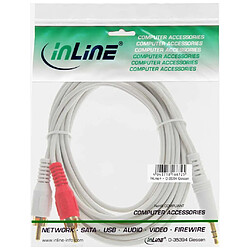 Avis Câble audio InLine® 2x RCA mâle à 3.5mm mâle Stéréo blanc / or 2m