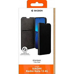 BigBen Connected Étui pour Redmi Note 13 4G Folio Wallet avec Porte-carte et Support Noir