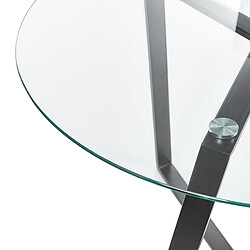 Acheter Beliani Table ronde en verre 100 cm KEBRI