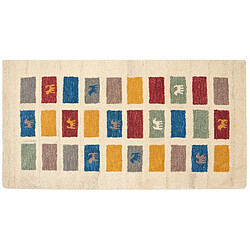 Avis Beliani Tapis gabbeh en laine multicolore 80 x 150 cm MURATLI