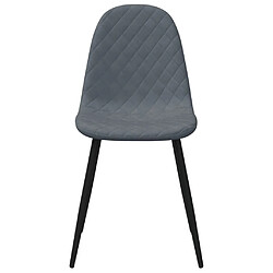 Acheter Maison Chic Lot de 6 Chaises à manger | Chaise de salle à manger cuisine gris foncé velours -GKD27785