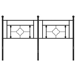 Avis Maison Chic Tête de lit moderne pour chambre - Décoration de lit métal noir 160 cm -MN18863