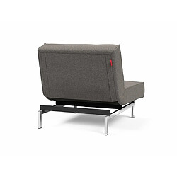 Acheter Inside 75 INNOVATION LIVING Fauteuil design SPLITBACK CHROME convertible lit 90*115 cm tissu Mixed Dance Grey