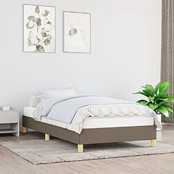 vidaXL Cadre de lit sans matelas taupe 80x200 cm tissu