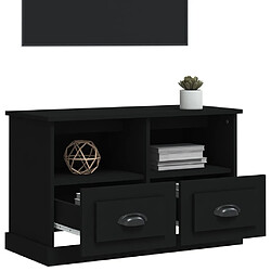 Acheter Maison Chic Meuble TV scandinave - Banc TV pour salon noir 80x35x50 cm bois d'ingénierie -MN29165