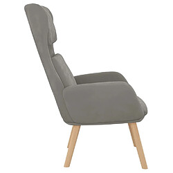 Acheter Maison Chic Chaise de relaxation | Fauteuil relax Gris clair Velours -GKD10027