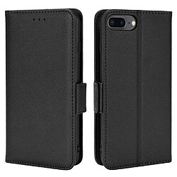 Etui en PU texture litchi noir pour votre iPhone 6 Plus/6s Plus/7 Plus/8 Plus 5.5 pouces