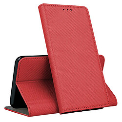 Htdmobiles Housse pour Oppo A78 5G / A58 5G - etui coque pochette portefeuille + film ecran - ROUGE MAGNET