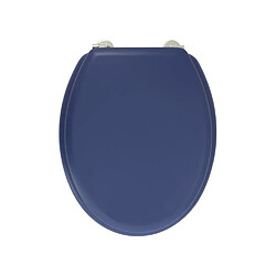 GELCO DESIGN Abattant WC Dolce - Charnieres inox - Bois moulé - Bleu marine