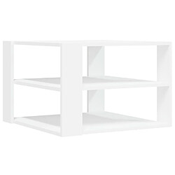 Maison Chic Tabls basse,Table Console pour salon blanc 59,5x59,5x40 cm bois d'ingénierie -MN61307