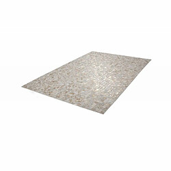 Acheter Paris Prix Tapis Patchwork en Cuir Rocket Ivoire & Or 160 x 230 cm