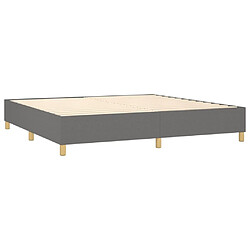 Acheter Maison Chic Lit Adulte - Lit simple Lit à sommier tapissier avec matelas moelleux - Meuble de Chambre - Gris foncé 200x200cm Tissu -MN30809