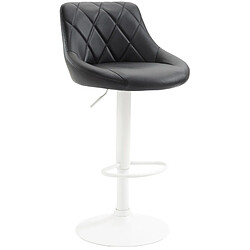 Non Tabouret de bar Lazio simili cuir blanc