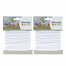 Artemio 2 fils à tricotin 5 mm x 5 m - blanc