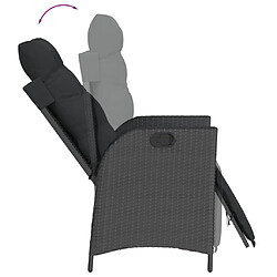 Acheter vidaXL Ensemble à manger de jardin avec coussins 3 pcs Noir