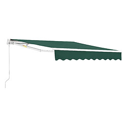 Helloshop26 Store banne avec manivelle 250 x 200 cm vert foncé 03_0008302 