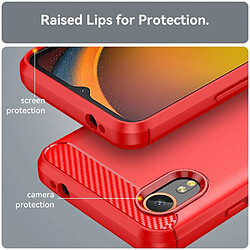 Avis Htdmobiles Coque pour Samsung Galaxy Xcover 7 - housse etui silicone gel carbone + film ecran - ROUGE