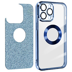 Avizar Coque pour iPhone 12 Pro Max Paillette Amovible Série Protecam Spark Bleu