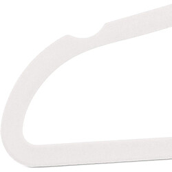 Helloshop26 Lot de 30 cintres en velours métal blanc 13_0000752