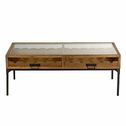 Paris Prix Table Basse Range-Bouteilles Vin 120cm Naturel