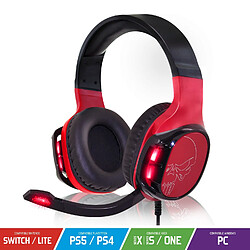 Spirit Of Gamers Casque gamer ELITE-H60 RED Light compatible PS4 / PS5 – XBOX SERIES X | S et One / Switch / PC