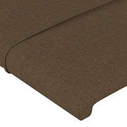 Acheter Maison Chic Lot de 2 Têtes de lit design pour chambre - Décoration de lit Marron Foncé 90x5x78/88 cm Tissu -MN12784