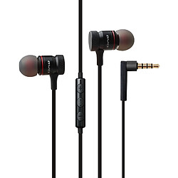 Wewoo Ecouteur Kit Mains libre noir pour iPhone, iPad, Galaxy, Huawei, Xiaomi, LG, HTC et autres smartphones TPE Écouteur intra-auriculaire avec microphone, ACH-701319