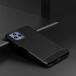 Coque en TPU MOFI surface brossée, texture en fibre de carbone pour votre T-Mobile REVVL 6 5G - noir