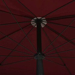 Maison Chic Parasol Jardin | Parasol de jardin avec mat 200x130 cm Rouge bordeaux - GKD76633 pas cher