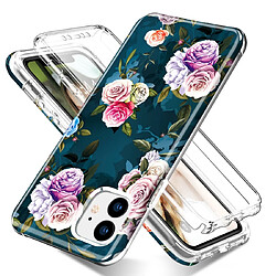 Wewoo Coque Rigide Pour iPhone 11 antichoc PC + Etui de protection arrière TPU + Protecteur d'écran avant PET Rose