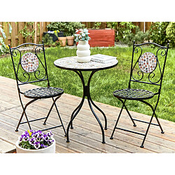 Beliani Table de jardin Noir CASARIO