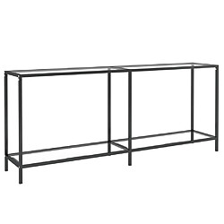 vidaXL Table console Transparent 180x35x75,5 cm Verre trempé