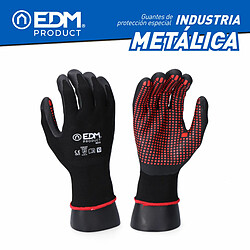 Avis Gants de travail EDM Nitrile Métal Industriels Noir Lycra - 7