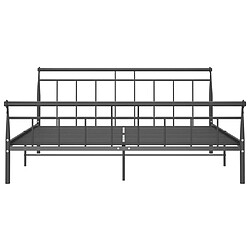 Avis vidaXL Cadre de lit sans matelas noir métal 200x200 cm