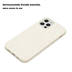 Coque en TPU + paille de blé entièrement biodégradable pour votre iPhone 11 Pro 5.8 pouces - blanc