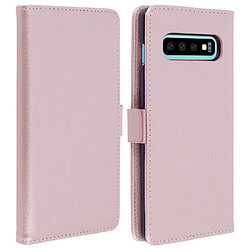 Avizar Housse Samsung Galaxy S10 Étui Clapet Portefeuille Fonction Stand DZgogo - rose