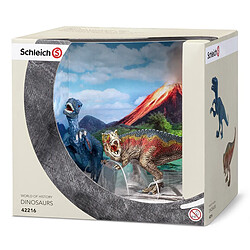 Schleich Figurine dinosaure : T-Rex et Vélociraptor