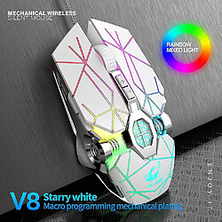 Universal V8 USB Wired Gaming Mouse 4 Gears 3200DPI Réglable 7 boutons RVB Backlight Optical Computer Souris