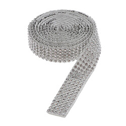 1 Rouleau De 5 Rangées De Diamants De Ruban De Diamant Strass Wrap Wrap DIY Craft Silver White