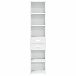 Avis vidaXL Buffet haut blanc 40x42,5x185 cm bois d'ingénierie