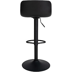 Decoshop26 Tabouret de bar x1 hauteur réglable et siège pivotant avec siège en plastique noir métal noir 10_0004531 pas cher