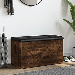 Avis Maison Chic Banc de rangement | Meuble de rangement d'Entrée | Coffres d'Intérieur chêne fumé 82x42x45 cm Bois d'ingénierie -MN44776