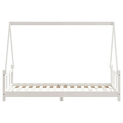 Maison Chic Lit simple Cadre de lit pour enfants,Lit d'Enfant Moderne blanc 90x190 cm bois de pin massif -MN55742 pas cher